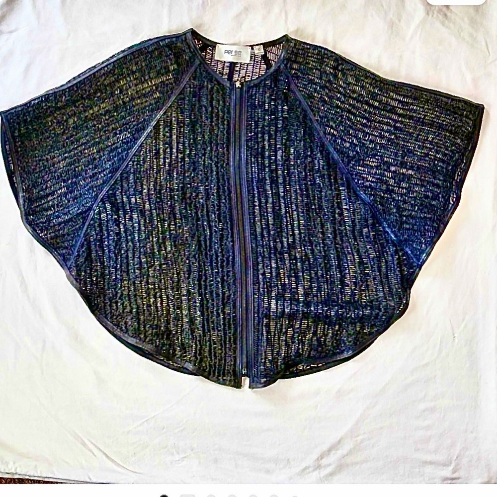 Per Se by Carlisle Leather Poncho Navy